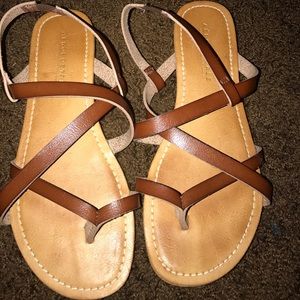 Aeropostale dark brown sandals