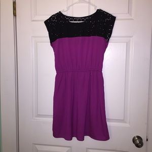 Purple and black dress