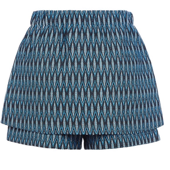 MAJE - blue jacquard skort (size 6-8)