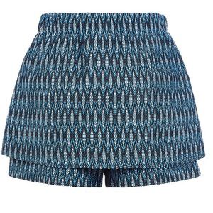 MAJE - blue jacquard skort (size 6-8)