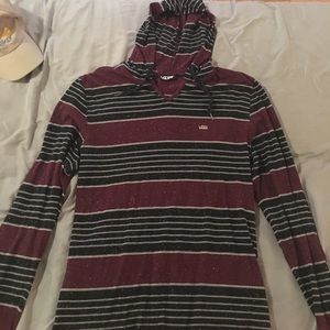 Lightweight long sleeve Vans shirt with hood