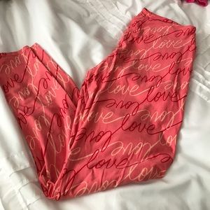 LuLaRoe TC Valentine Leggings Washed Never Worn