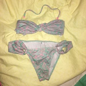 Billabong Pink and Turquoise bikini