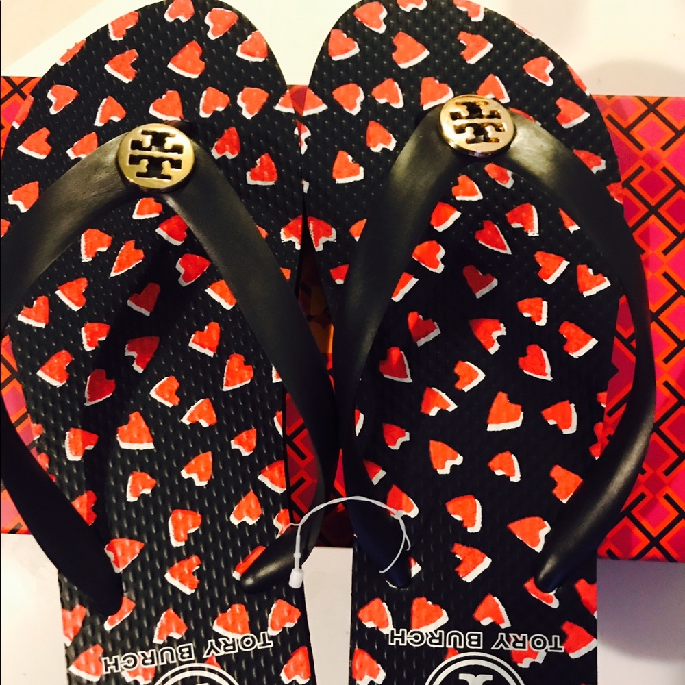 TORY BURCH NAVY BLUE FLIP FLOP SANDALS