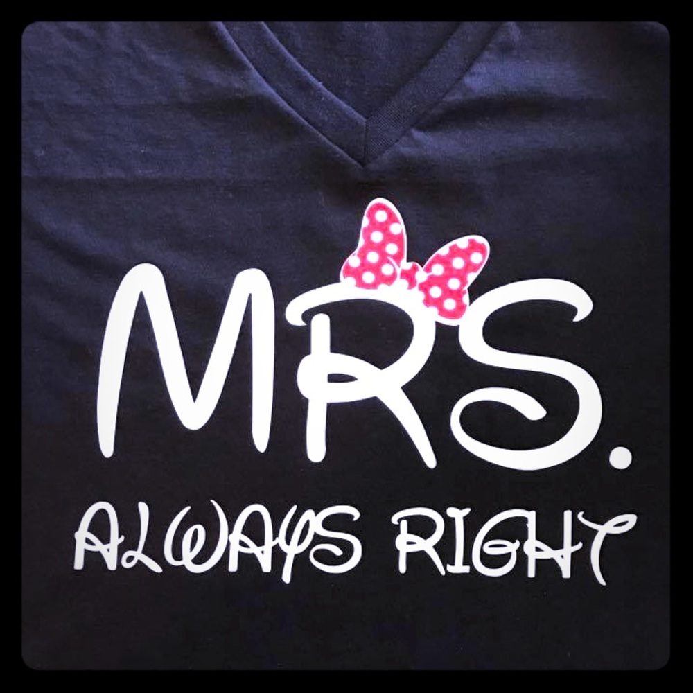 Women's V-neck, Mrs. Always Right