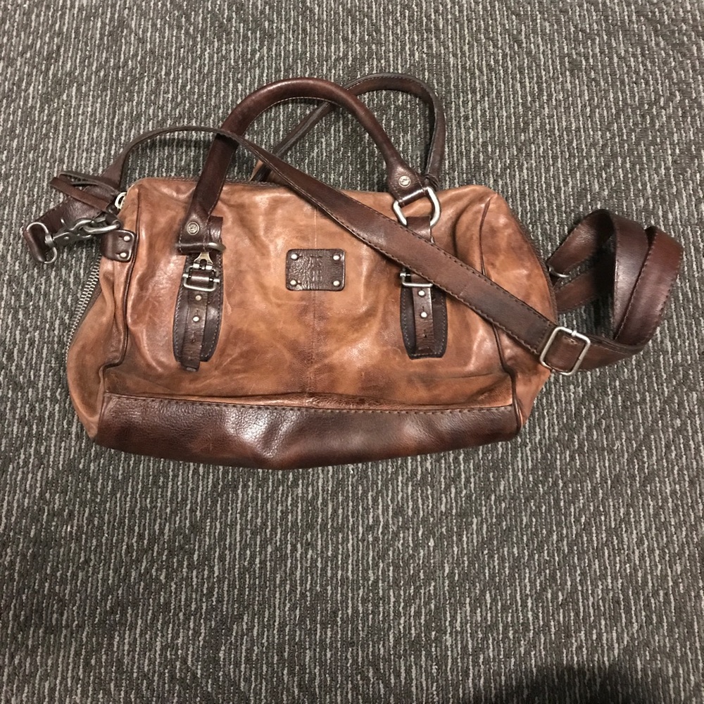 A.S.98 burnished multi-tonal brown tote bag