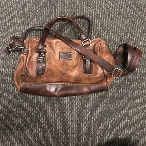 A.S.98 burnished multi-tonal brown tote bag