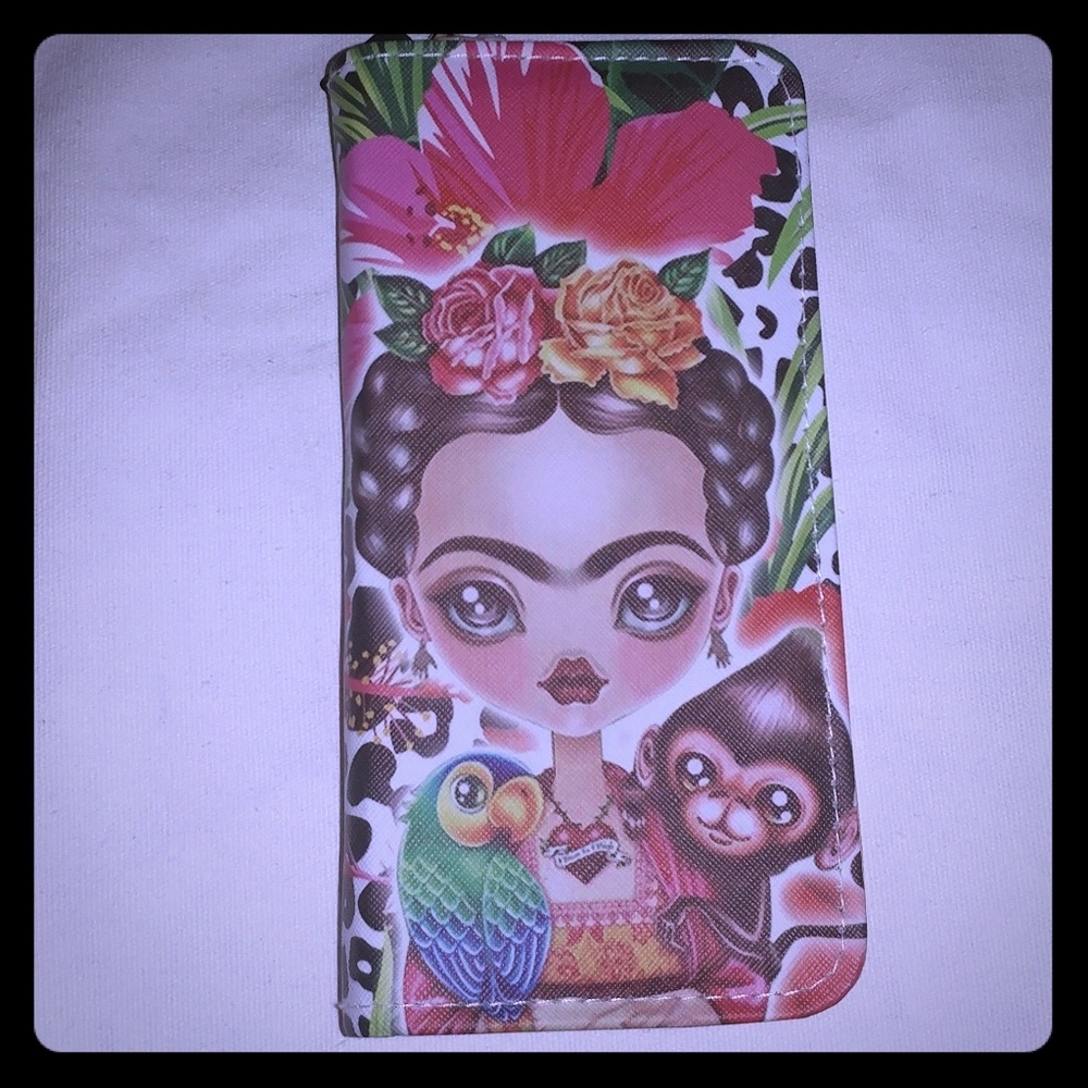 Frida Kahlo  cartoon Mexican heritage Art   Wallet