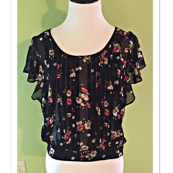 Urban Outfitters Tops - 🔥 Kimchi Blue | UO Floral Sheer Dolman Sleeve Top
