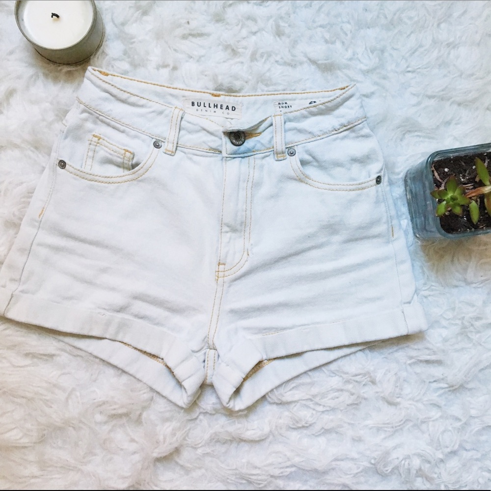PacSun Light Wash High Rise Denim Shorts