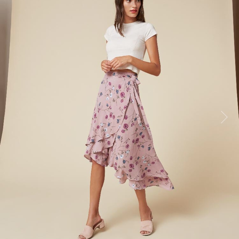 NWT floral wrap skirt