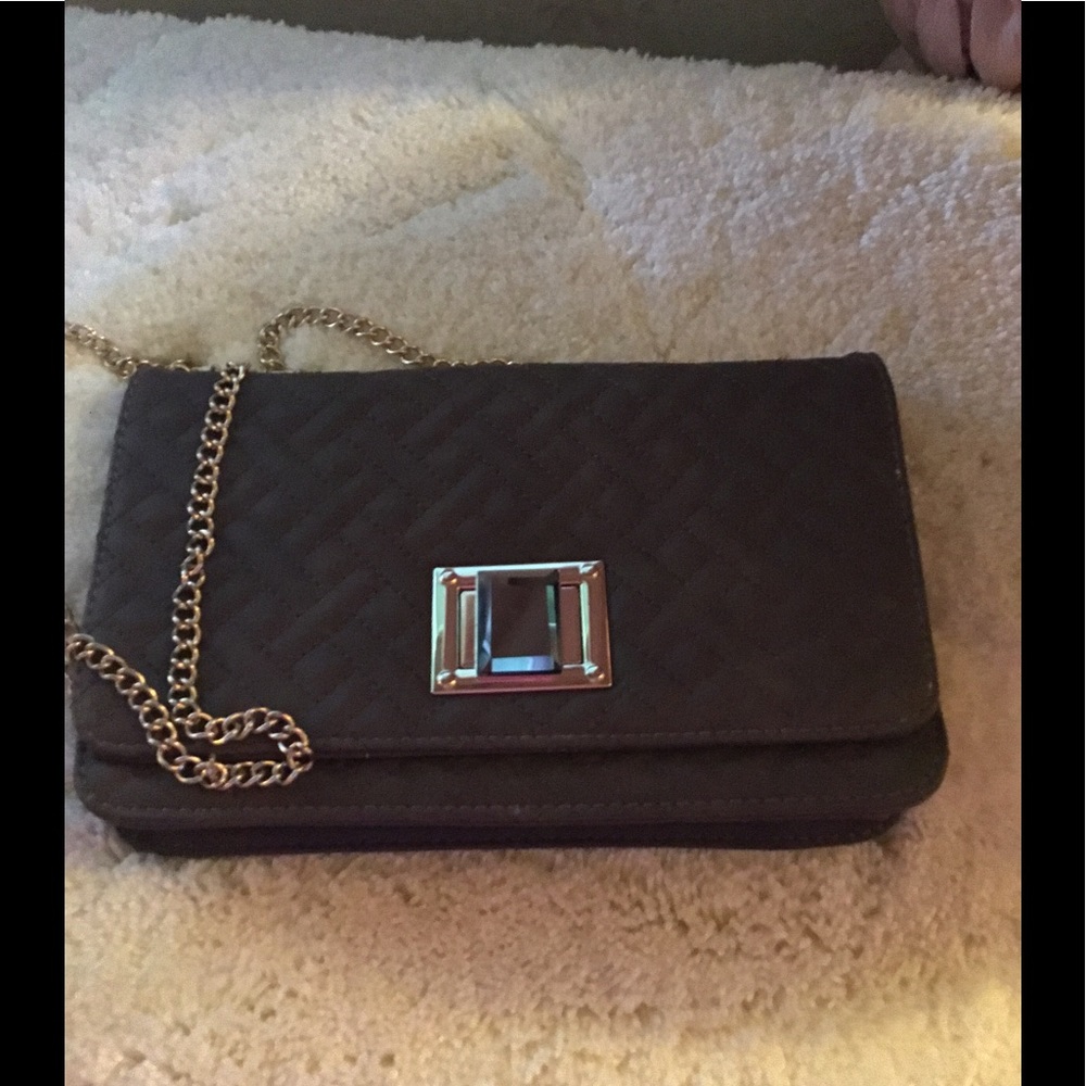 Brown Quilted Evening Bag Brand New Without Tags