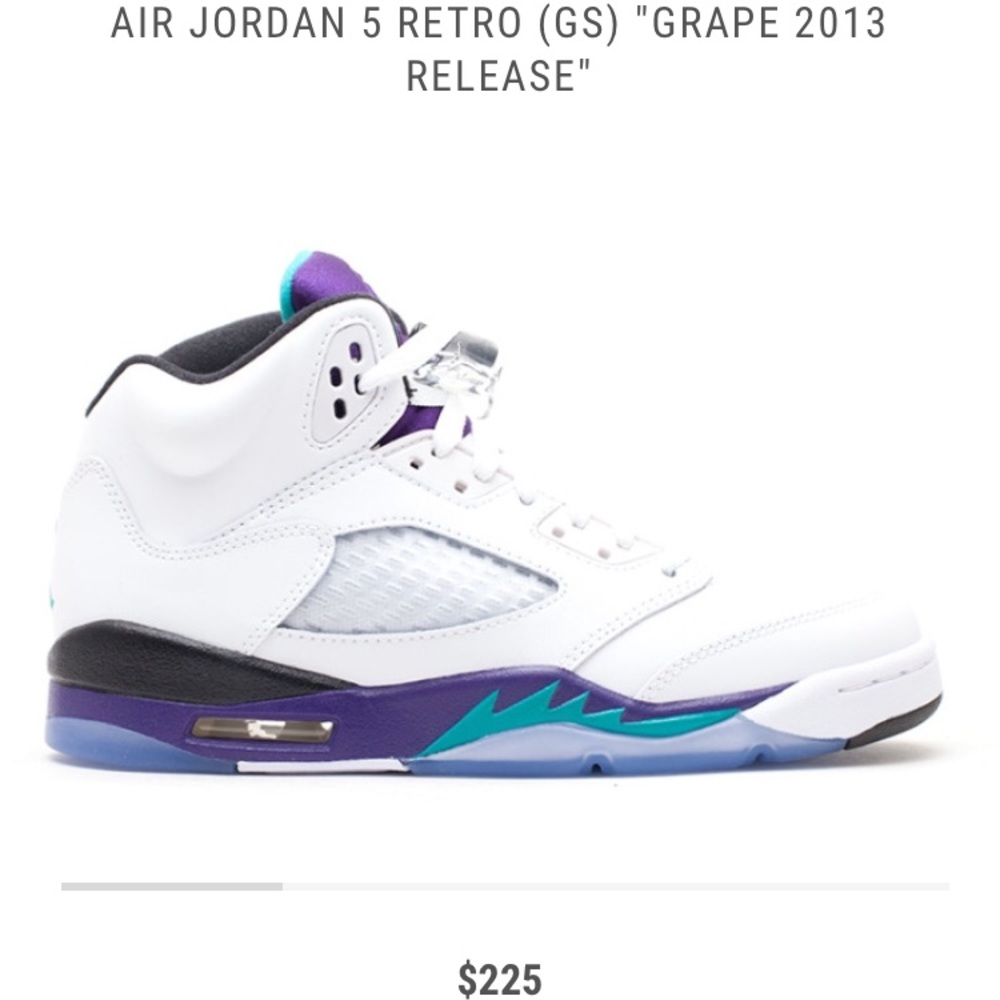 Jordan Grape retro 5s release 2013 - Picture 3 of 3