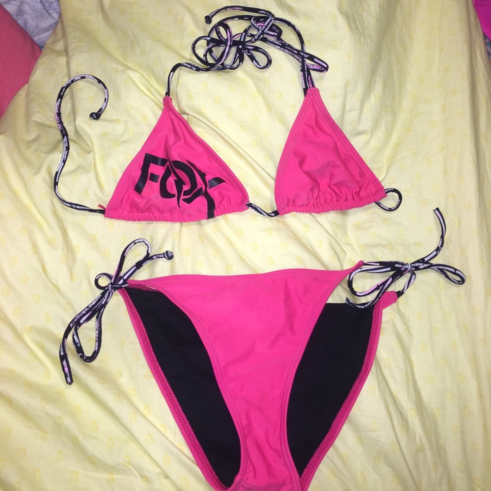 Pink and Black Fox Bikini