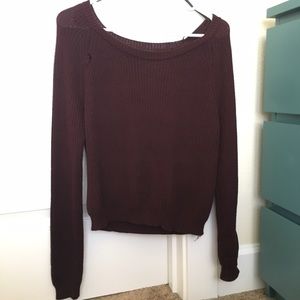 slouchy plum sweater
