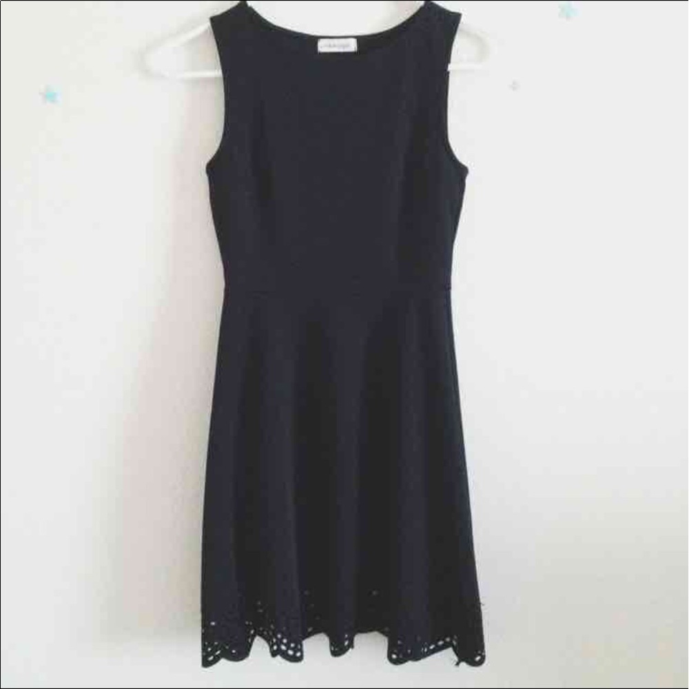 Black flare dress