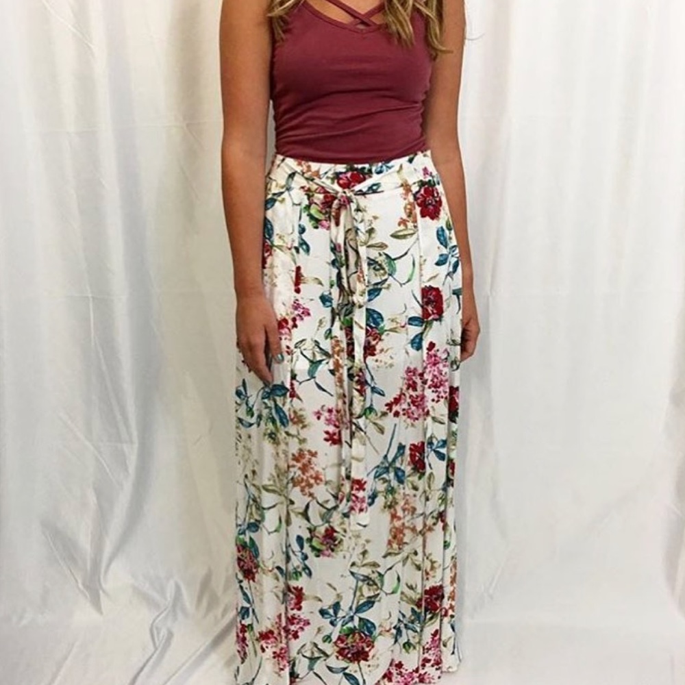 Floral maxi skirt