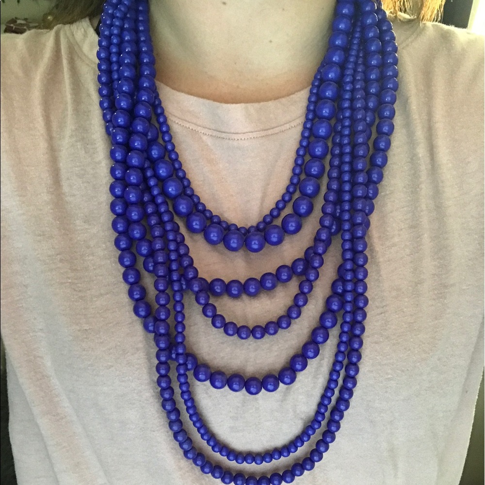 Multi strand beaded necklace