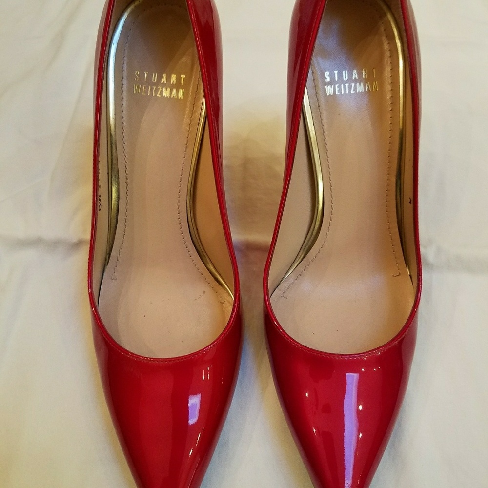 Stuart Wietzman Candy Apple Red 3.5" Heels