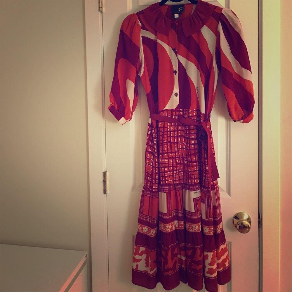 Roberto Cavalli Just Cavalli silk waist tie dress