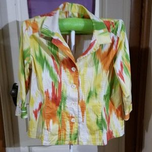 Chicos Size 3 Midweight Sunrise Blazer / Jacket
