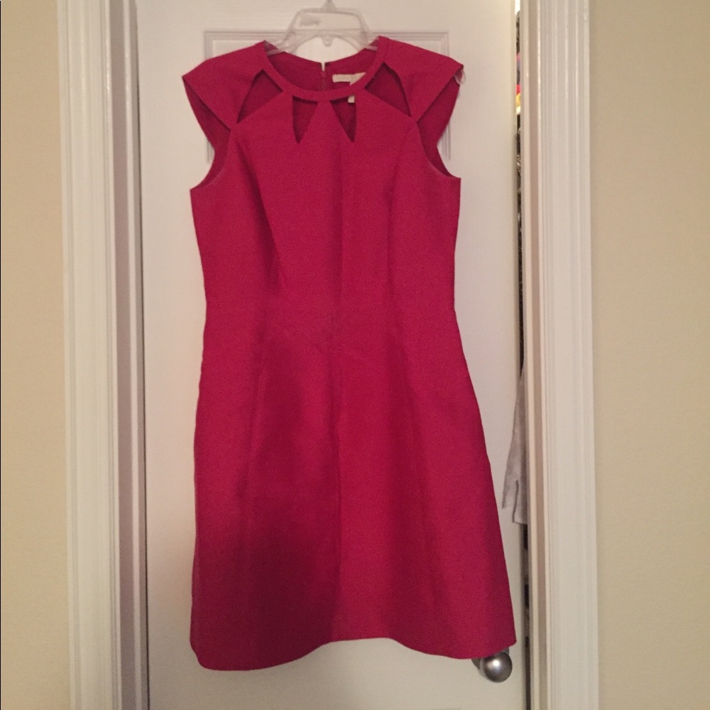Halston Heritage pink/red dress sz 8