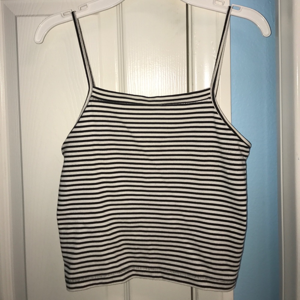 Cropped striped tank