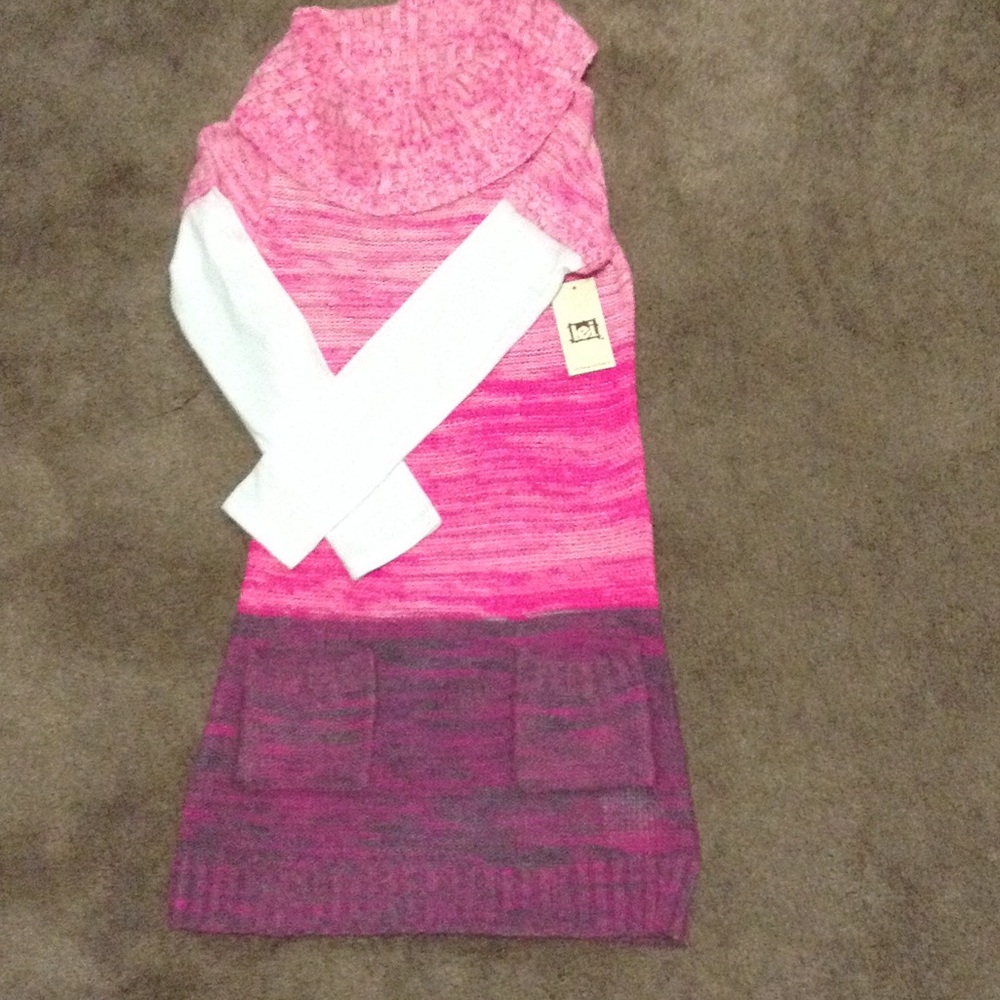 Sweater dress for little girls. Turtle neck