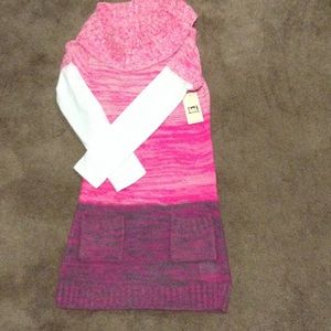 Sweater dress for little girls. Turtle neck