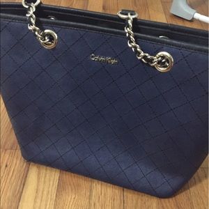 Calvin Klein Navy Blue Tote