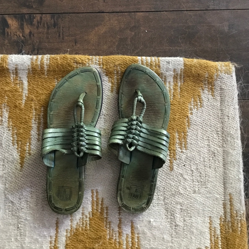 Frye Leather Sandals Teal