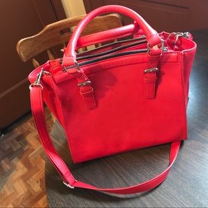 Red and Gold Express Purse with Cross-body Strap