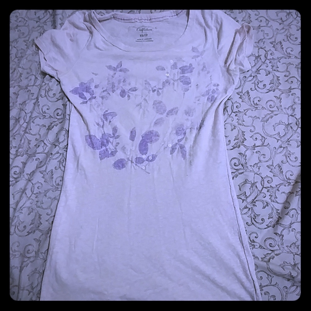 Graphic fitted tee