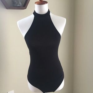 Super sexy high neck strappy back bodysuit