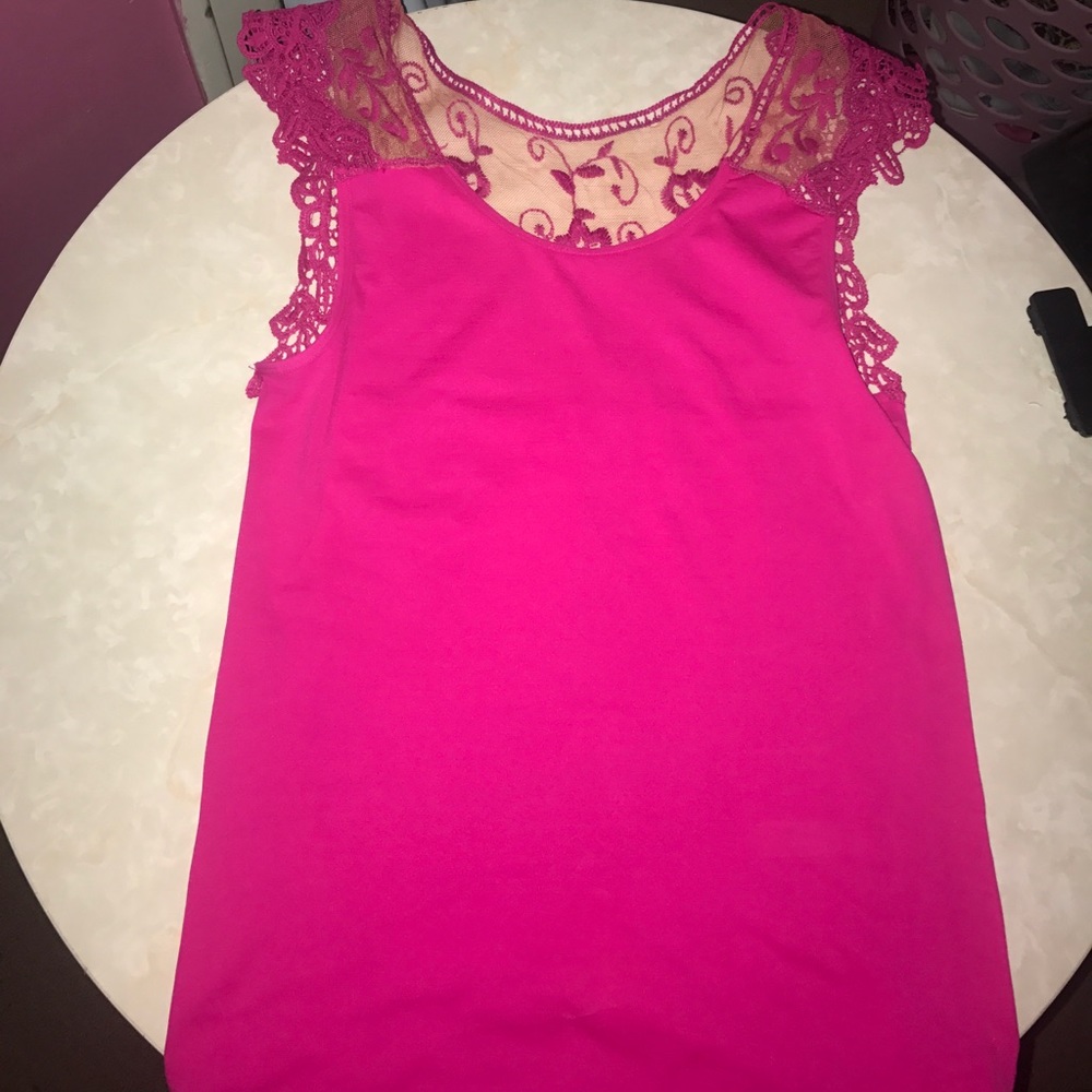 Bright pink shirt