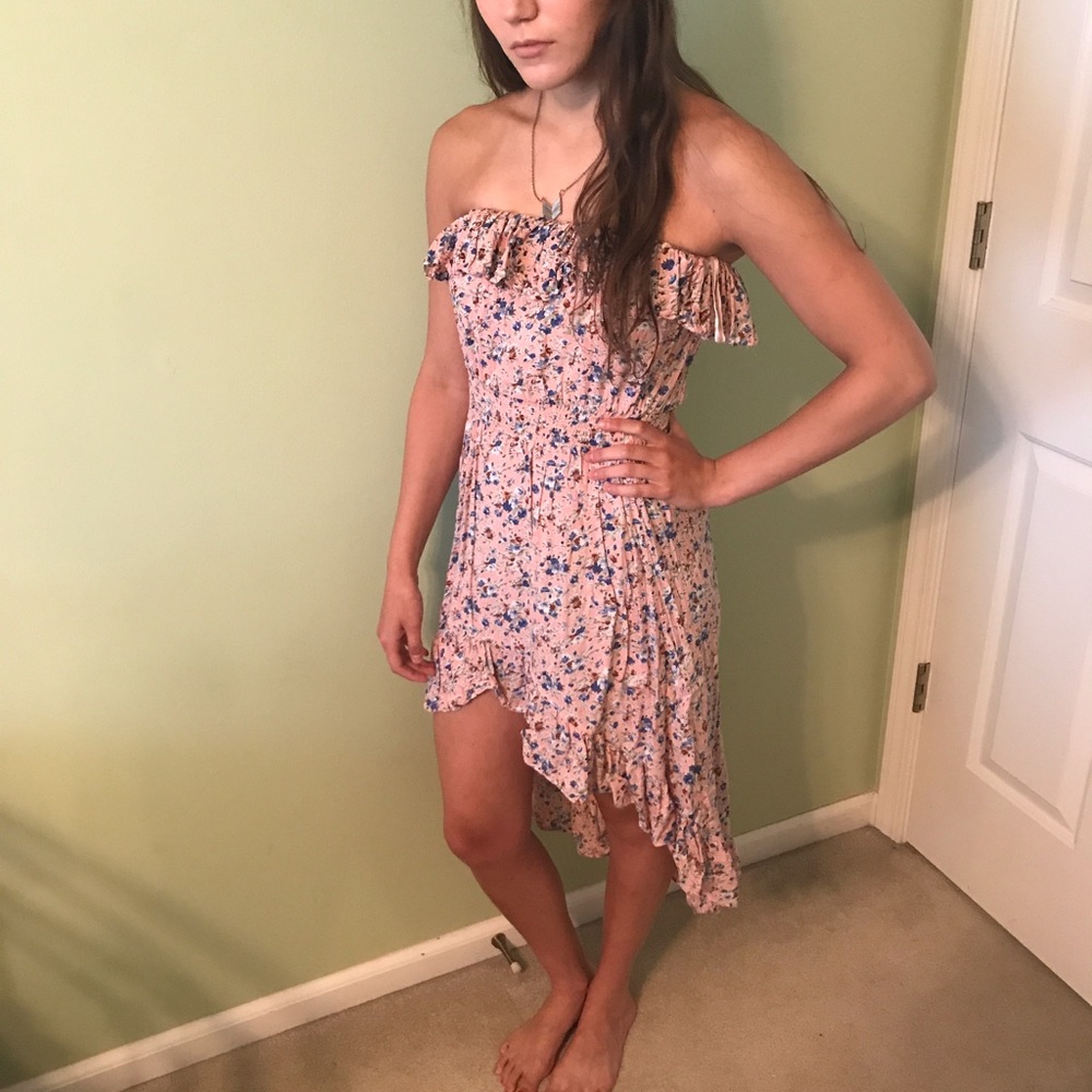 BCBG Lola Pink Floral Dress Size XS NWOT