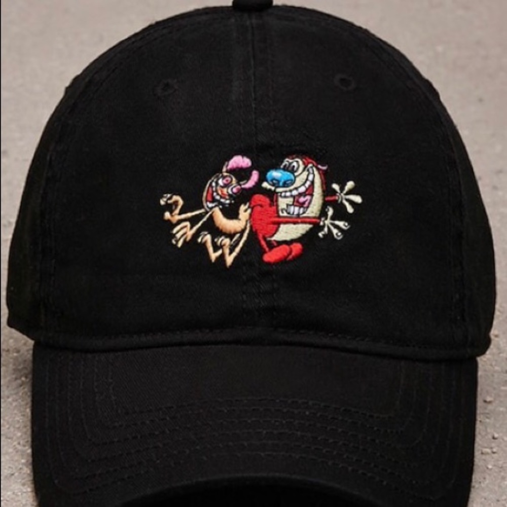 REN & STIMPY NICKELODEON LICENSED BLACK STRAPBACK