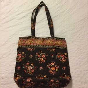 Vera Bradley Tote in retired chocolate pattern