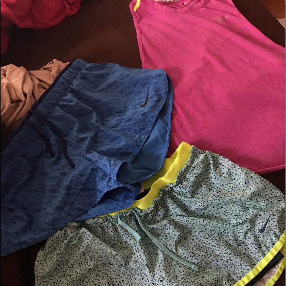Nike shorts and workout top bundle