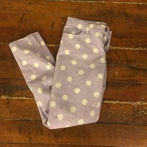 Cute Forever 21 polka dot purple jeans