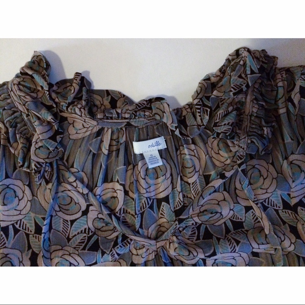 Anthropologie $20 Odille Spanish Floral Blouse - Picture 2 of 8