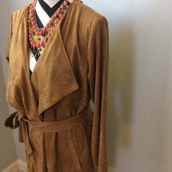 🎉🌲1 LARGE🌲🎉BB Dakota Dennings Faux Suede Coat - Picture 5 of 6