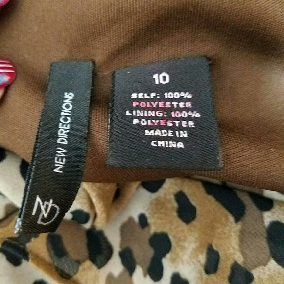 New Directions Layered Animal Print Dress - Picture 5 of 6