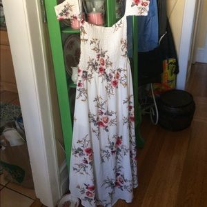 White and floral isla maxi dress