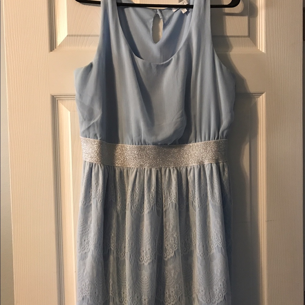 Light Blue and Silver Dress