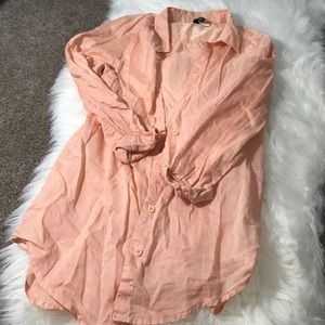 DIVIDED | Salmon colored button up