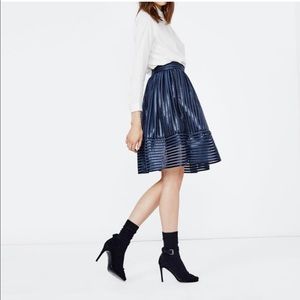 MAJE honeycomb knit midi skirt