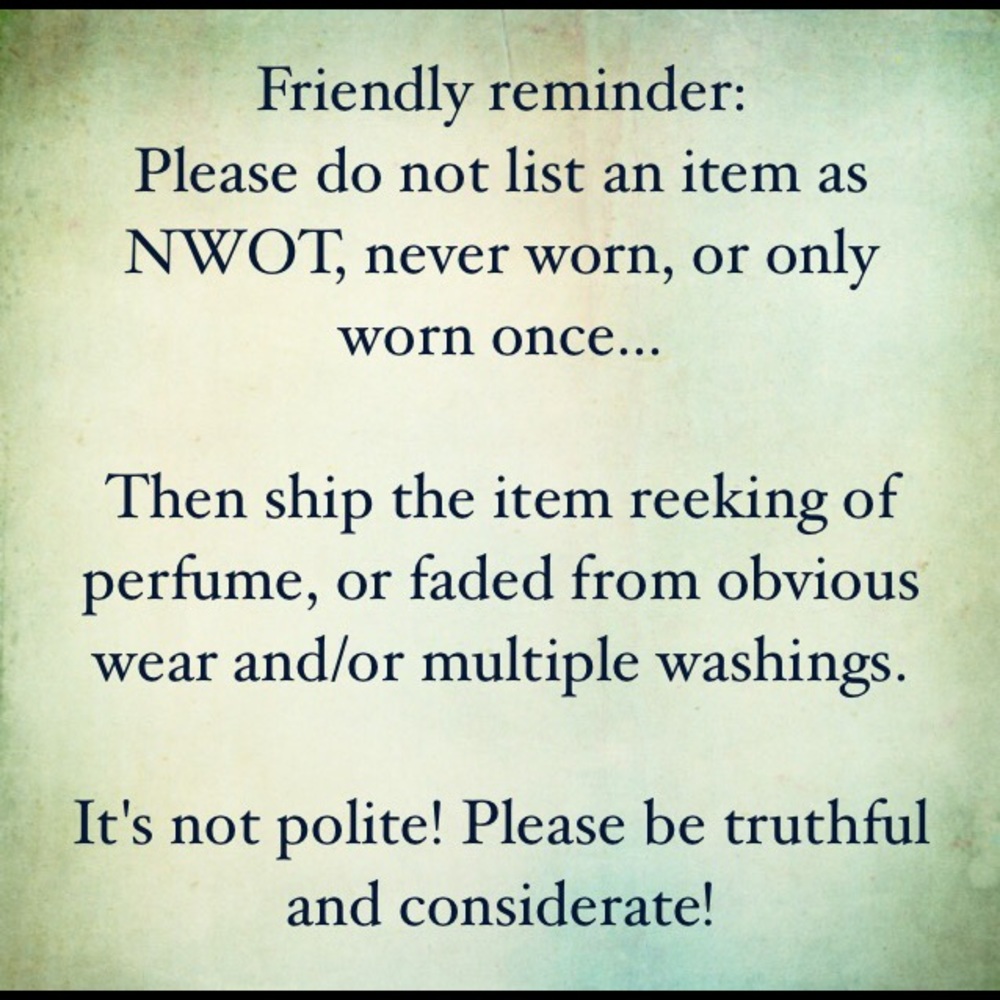 Be an honest Posh seller👍
