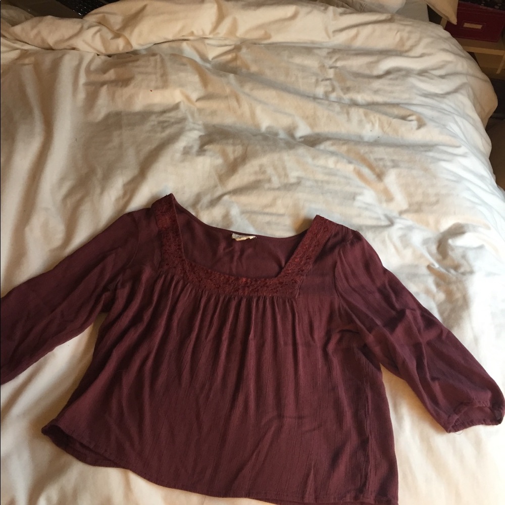 Maroon LA Heart Blouse