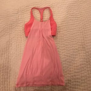 Lululemon pink/coral tank top
